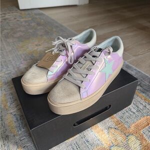 SHU SHOP Reba Lilac Lavender and Mint Low Top Women's Sneakers
